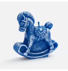 Свеча фигурная «Лошадка-качалка», синяя