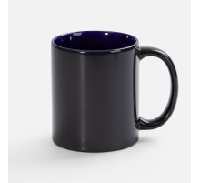 Кружка-хамелеон On Display, глянцевая, черная с синим