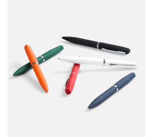 Ручка шариковая Bolt Soft Touch, зеленая