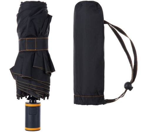 Зонт складной AOC Mini с цветными спицами, оранжевый