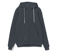 Толстовка на молнии с капюшоном Siverga, темно-серая (графит)