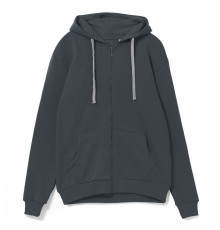 Толстовка на молнии с капюшоном Siverga, темно-серая (графит)