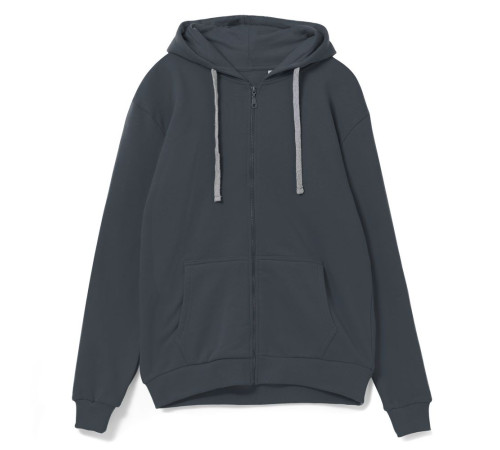 Толстовка на молнии с капюшоном Siverga, темно-серая (графит)