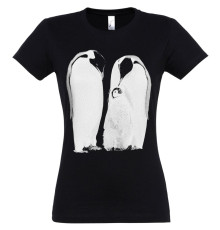 Футболка женская Like a Penguin, черная