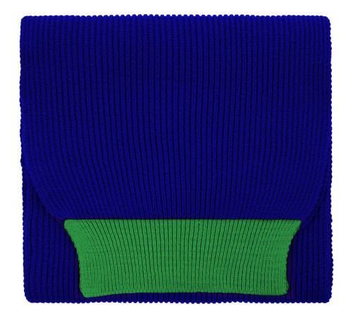 Шарф Snappy, синий с зеленым