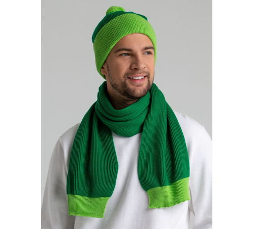Шарф Snappy, зеленый с салатовым