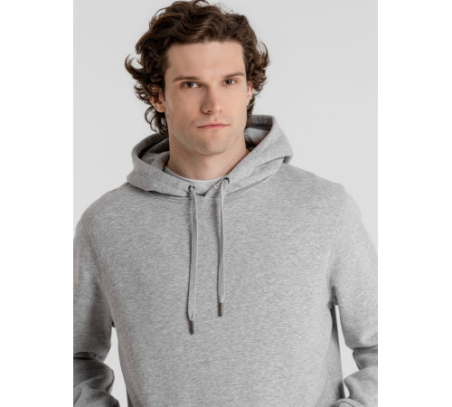 Толстовка с капюшоном унисекс King, серый меланж