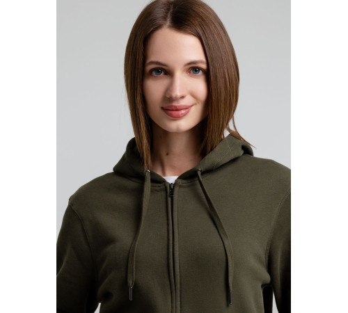 Толстовка на молнии с капюшоном унисекс King, хаки