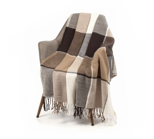 Плед Edinburgh, бежево-коричневый