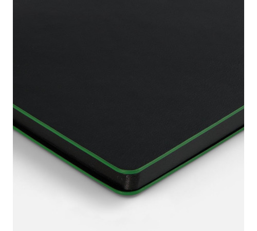 Ежедневник Trait, недатированный, черный с зеленым