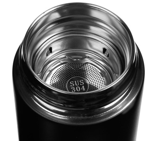 Смарт-бутылка с заменяемой батарейкой Long Therm, черная