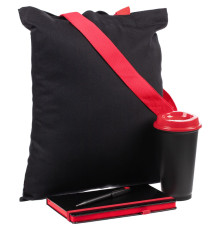 Набор Velours Bag, черный с красным