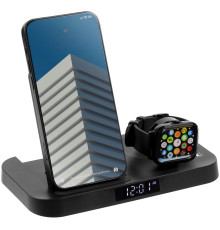 Зарядная станция с часами Clock Nest, черная