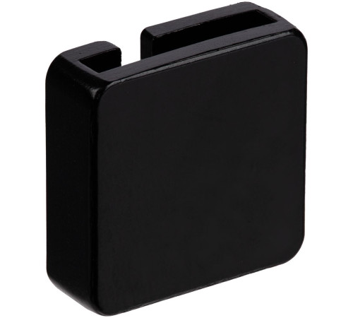 Квадратный шильдик на резинку Direct, черный