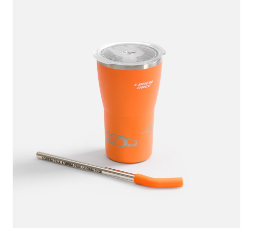 Термостакан Sapporo без логотипа, оранжевый
