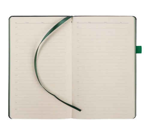 Ежедневник Ton, недатированный, черный с зеленым
