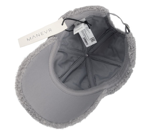 Бейсболка Oblako, утепленная, серая