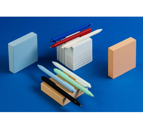 Ручка шариковая Cursive Soft Touch, голубая