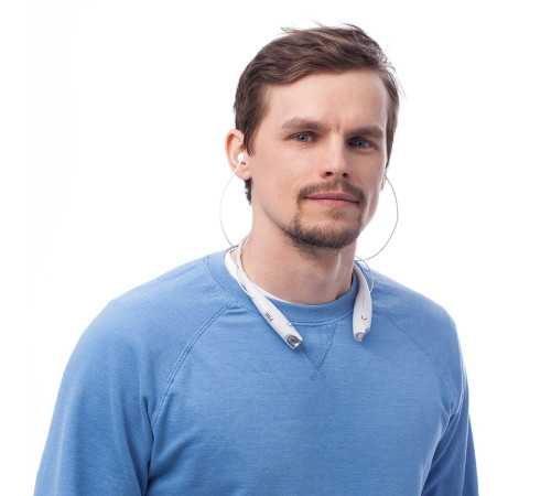 Bluetooth наушники stereoBand, ver.2, белые