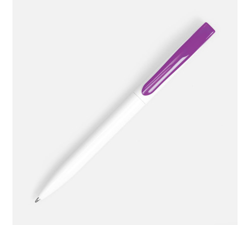 Ручка шариковая Pin, белая с фиолетовым