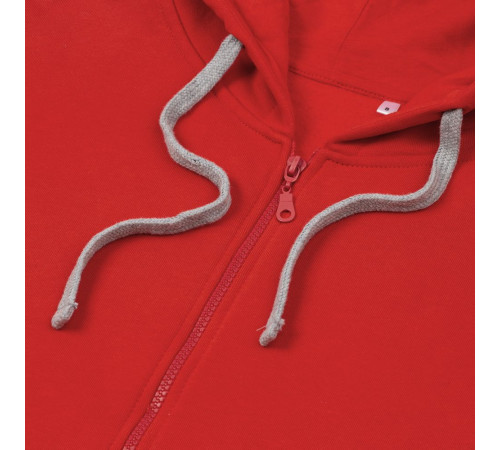 Толстовка на молнии с капюшоном Unit Siverga Heavy, красная