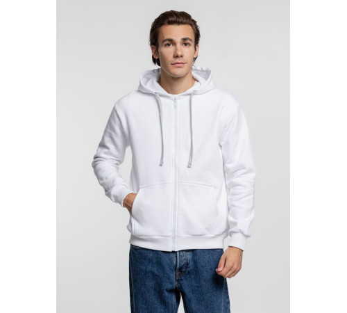 Толстовка на молнии с капюшоном Siverga Heavy, белая (белоснежная)