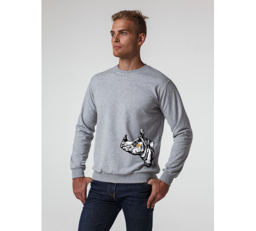 Толстовка NosoRock, серый меланж