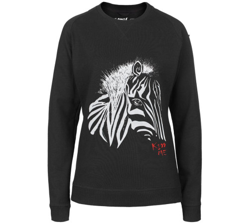 Толстовка женская «Арт-рокстар. Kiss Me», черная