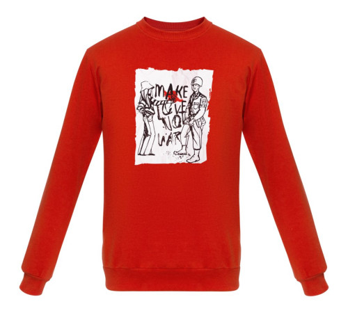 Толстовка Make Love, красная