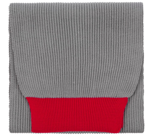 Шарф Snappy, светло-серый с красным