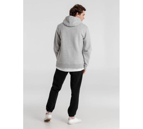 Толстовка с капюшоном унисекс King, серый меланж