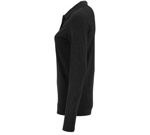 Рубашка поло женская с длинным рукавом Perfect LSL Women, черный меланж