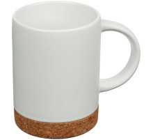 Кружка с пробковой подставкой Corky, белая