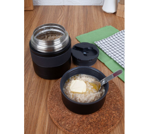 Термос для еды Takk Pappa, черный