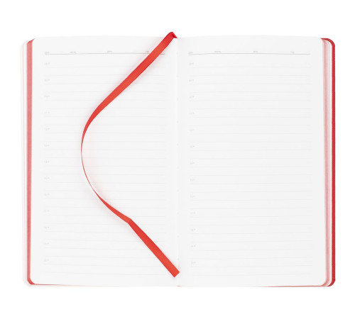 Ежедневник Duplex, недатированный, белый с красным