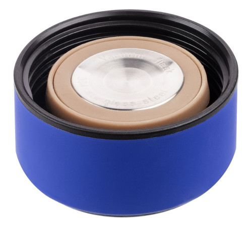 Смарт-бутылка с заменяемой батарейкой Long Therm Soft Touch, синяя