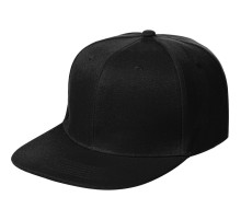 Бейсболка Snapback с прямым козырьком, черная