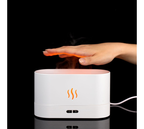 Увлажнитель-ароматизатор с имитацией пламени Fuego ver.2, белый