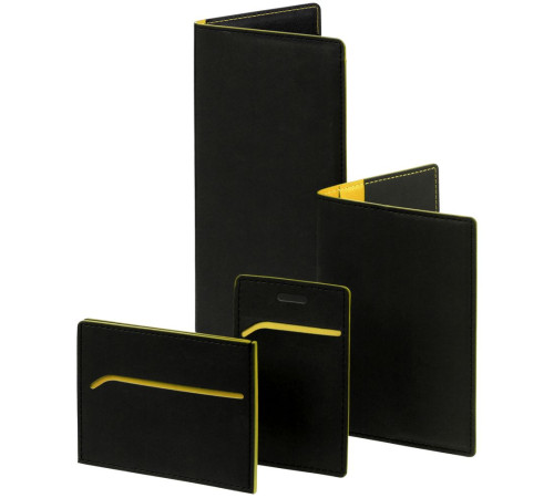 Чехол для пропуска Multimo, черный с желтым