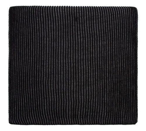 Шарф Nobilis, черный с серым меланжем