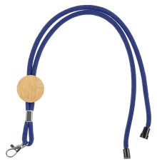 Шнурок для бейджа Tube Wood, синий