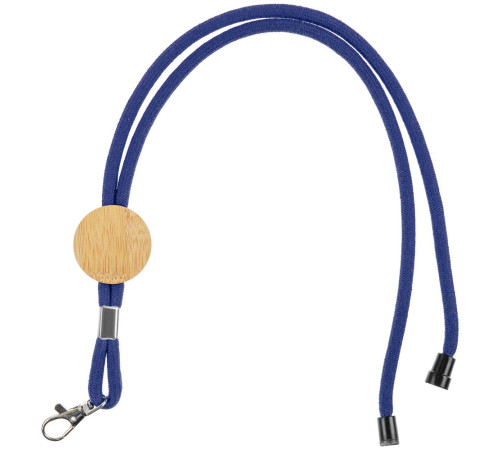 Шнурок для бейджа Tube Wood, синий