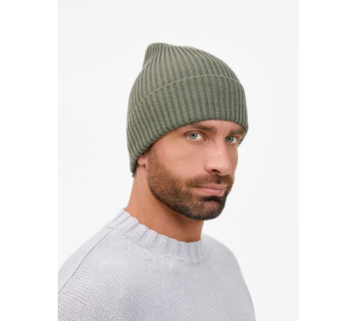 Шапка Catch Match без помпона, зеленая (полынь)