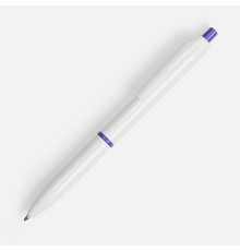 Ручка шариковая Bright Pop, белая с фиолетовым