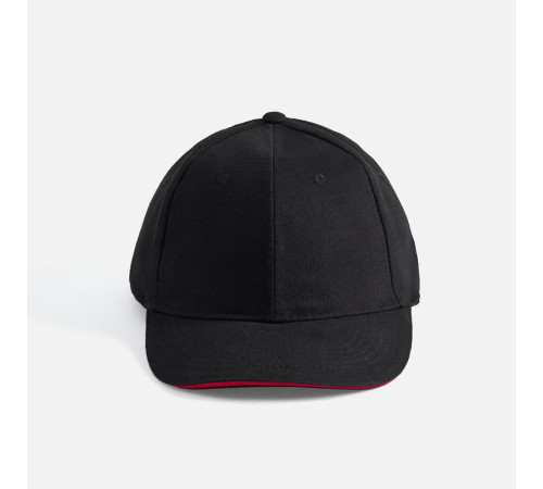 Бейсболка Buffalo, черная с красным