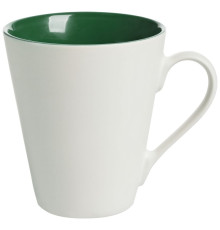 Кружка New Bell матовая, белая с зеленым