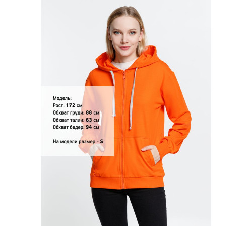Толстовка на молнии с капюшоном Siverga, оранжевая