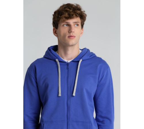 Толстовка на молнии с капюшоном Unit Siverga , ярко-синяя