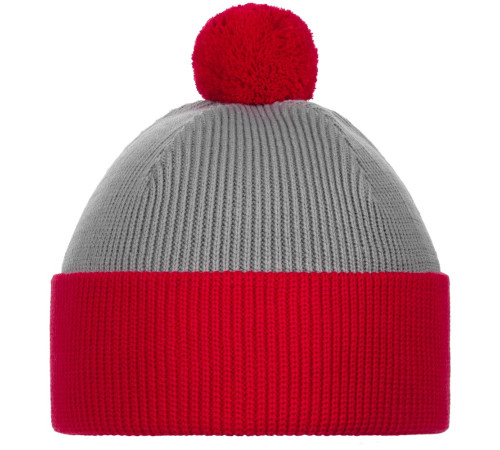 Шапка Snappy, светло-серая с красным