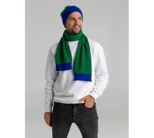 Шарф Snappy, зеленый с синим